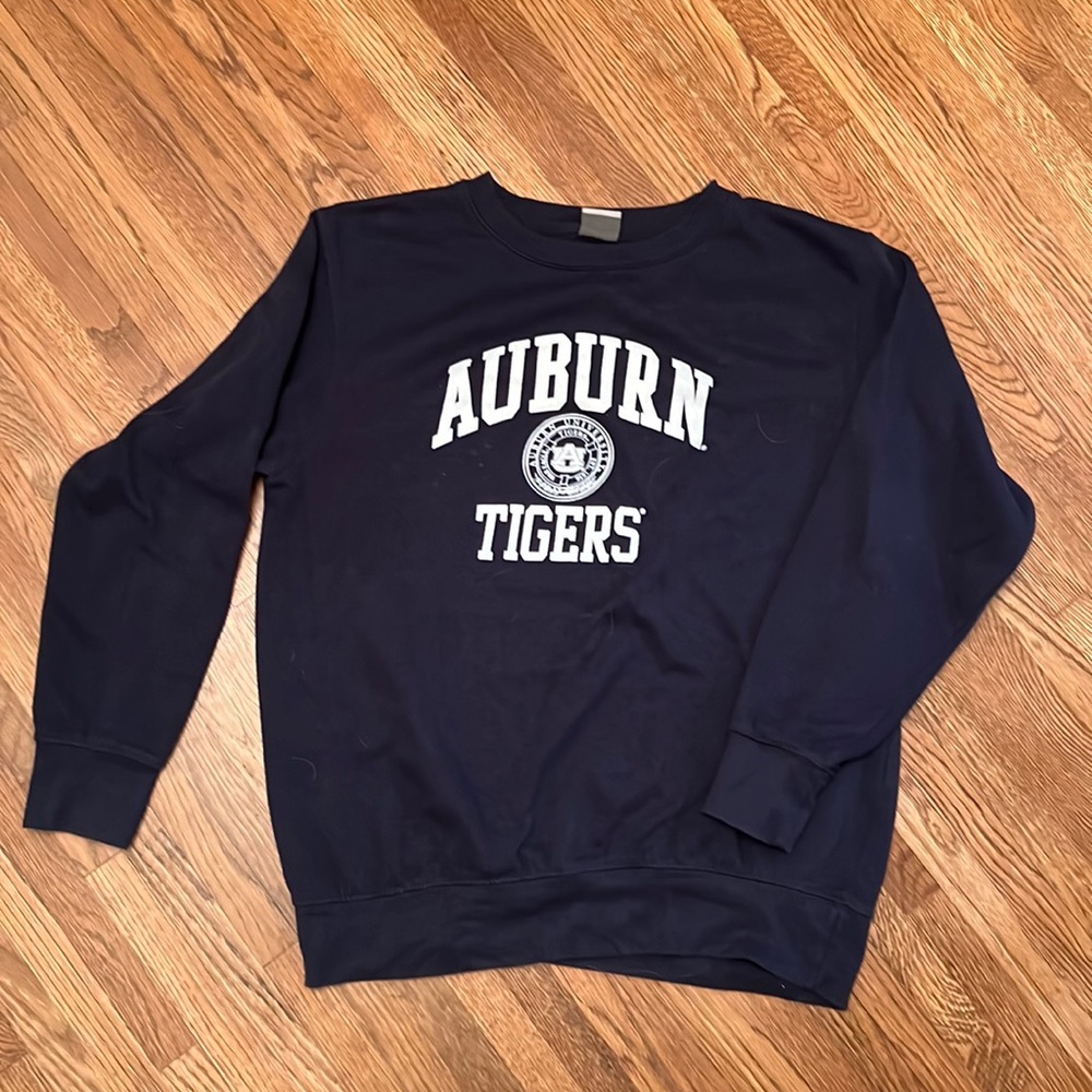 Vintage Auburn University Sweatshirt Navy Large